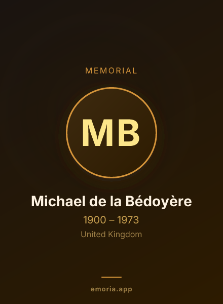 Memorial portrait of Michael de la Bédoyère