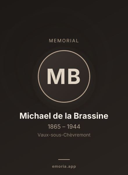 Memorial portrait of Michael de la Brassine