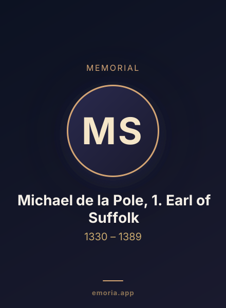 Memorial portrait of Michael de la Pole, 1. Earl of Suffolk