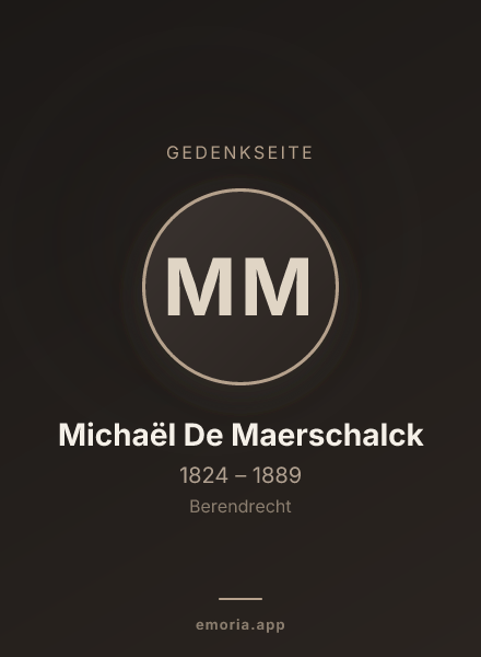 Gedenkportrait von Michaël De Maerschalck