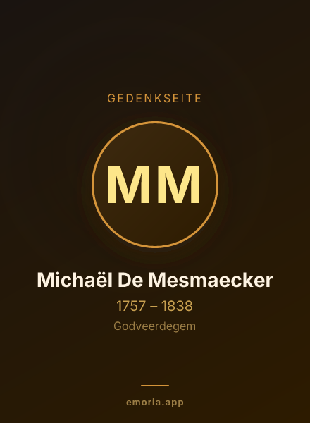 Gedenkportrait von Michaël De Mesmaecker