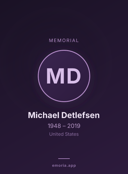Memorial portrait of Michael Detlefsen