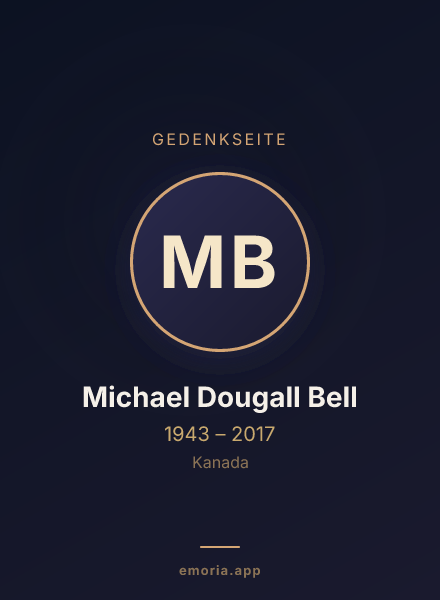 Gedenkportrait von Michael Dougall Bell