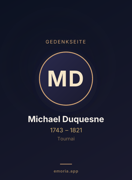 Gedenkportrait von Michael Duquesne