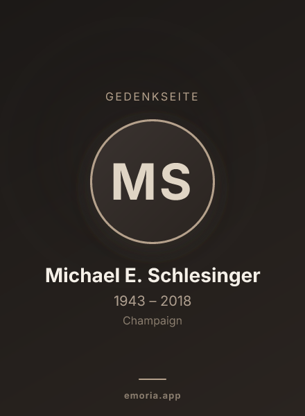 Gedenkportrait von Michael E. Schlesinger