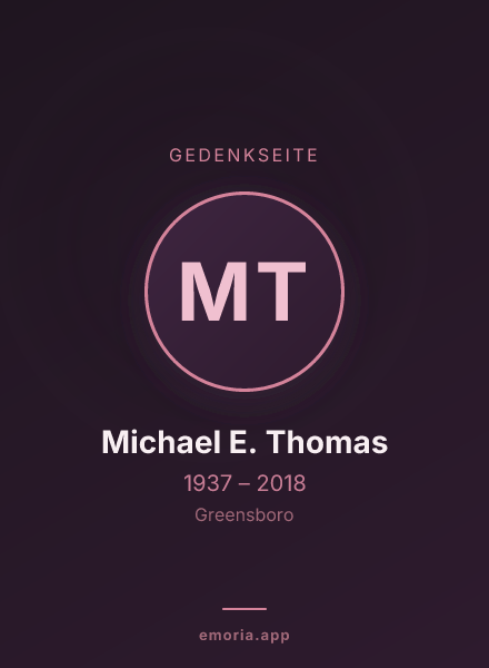 Gedenkportrait von Michael E. Thomas