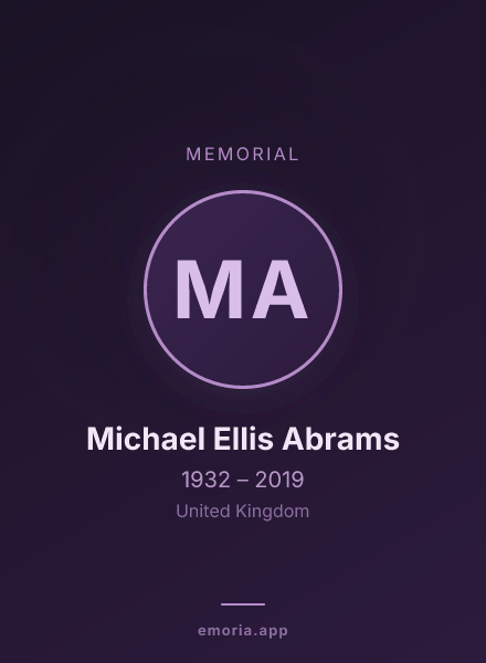 Memorial portrait of Michael Ellis Abrams