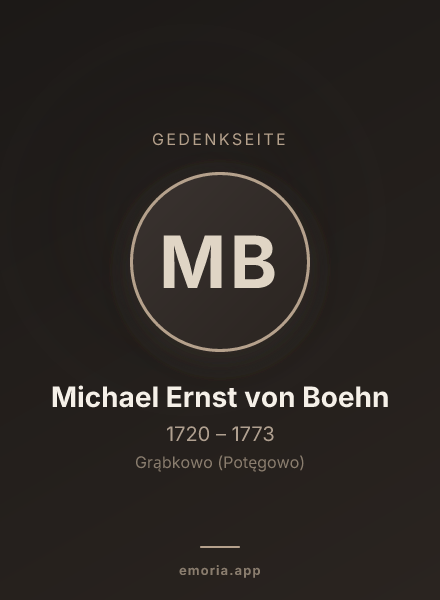 Gedenkportrait von Michael Ernst von Boehn