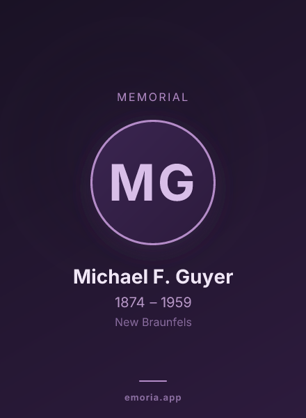 Memorial portrait of Michael F. Guyer