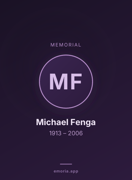 Memorial portrait of Michael Fenga