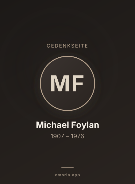 Gedenkportrait von Michael Foylan