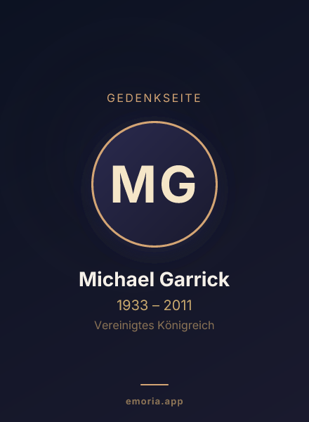 Gedenkportrait von Michael Garrick