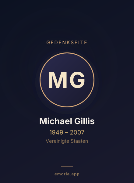 Gedenkportrait von Michael Gillis