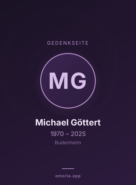 Gedenkportrait von Michael Göttert