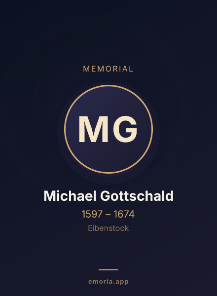 Memorial portrait of Michael Gottschald