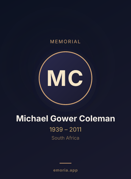 Memorial portrait of Michael Gower Coleman