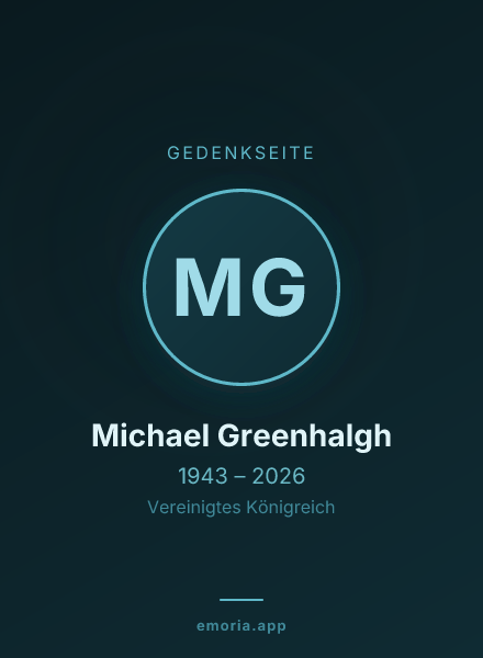 Gedenkportrait von Michael Greenhalgh