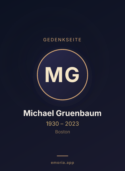 Gedenkportrait von Michael Gruenbaum