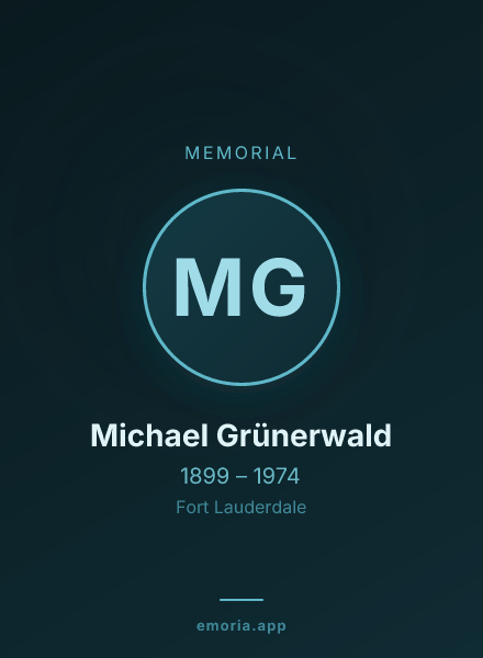 Memorial portrait of Michael Grünerwald