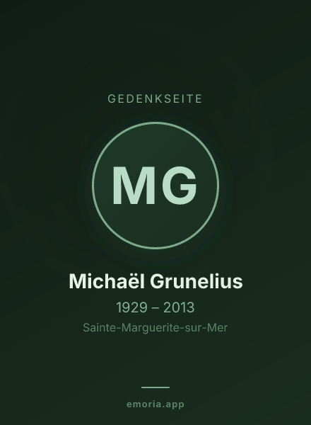 Gedenkportrait von Michaël Grunelius