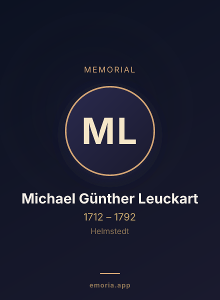 Memorial portrait of Michael Günther Leuckart