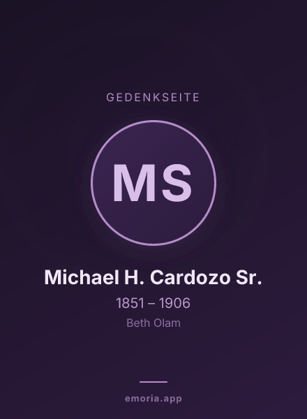 Gedenkportrait von Michael H. Cardozo Sr.