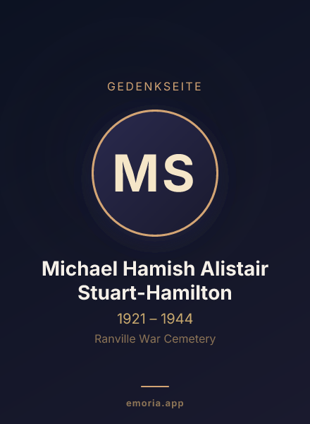 Gedenkportrait von Michael Hamish Alistair Stuart-Hamilton