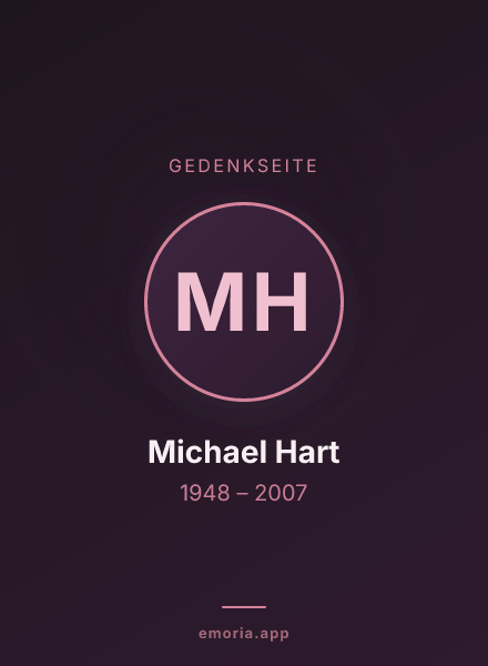 Gedenkportrait von Michael Hart