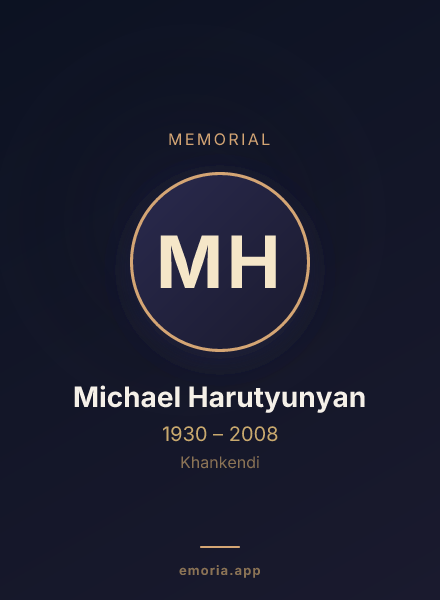 Memorial portrait of Michael Harutyunyan