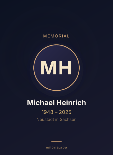 Memorial portrait of Michael Heinrich