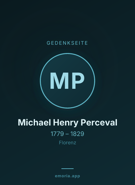 Gedenkportrait von Michael Henry Perceval