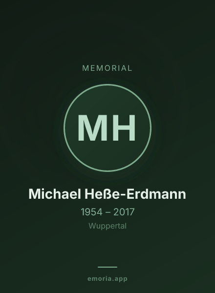 Memorial portrait of Michael Heße-Erdmann