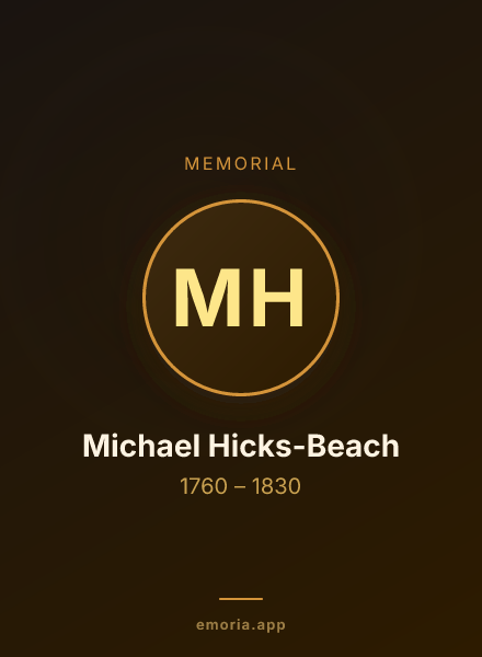 Memorial portrait of Michael Hicks-Beach