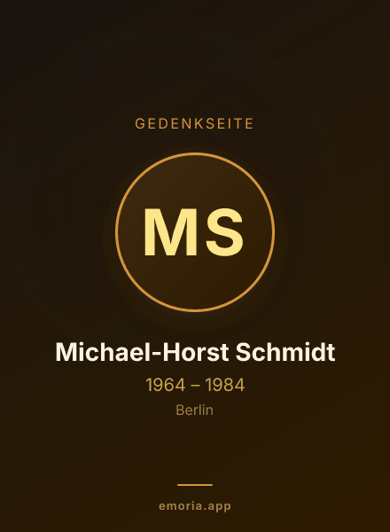 Gedenkportrait von Michael-Horst Schmidt