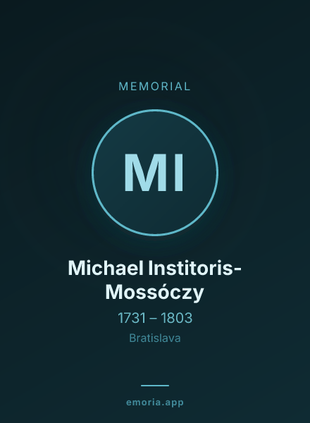 Memorial portrait of Michael Institoris-Mossóczy