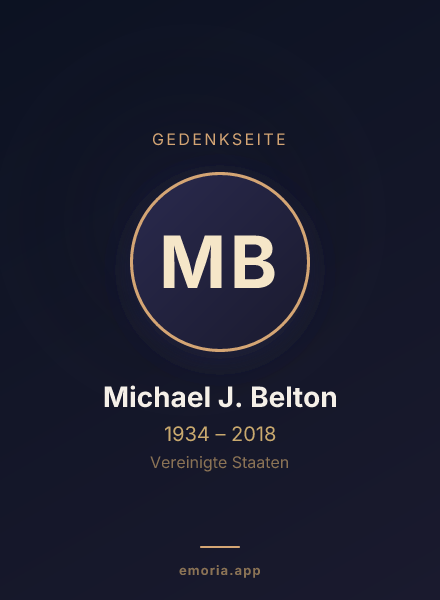 Gedenkportrait von Michael J. Belton