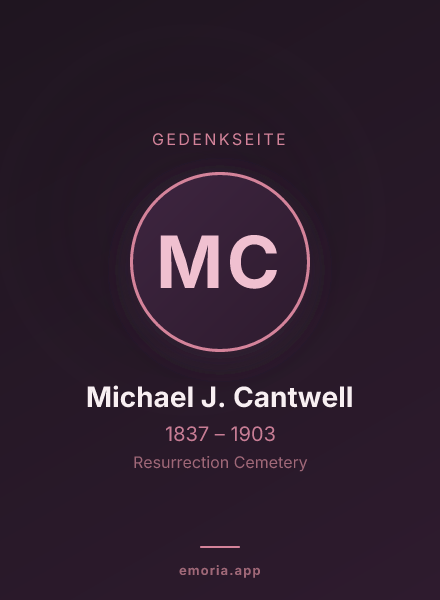 Gedenkportrait von Michael J. Cantwell
