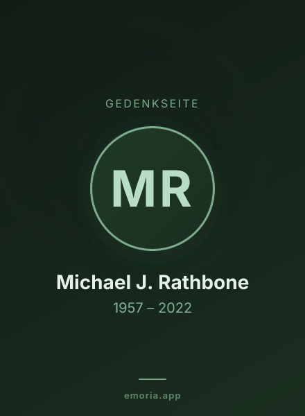 Gedenkportrait von Michael J. Rathbone