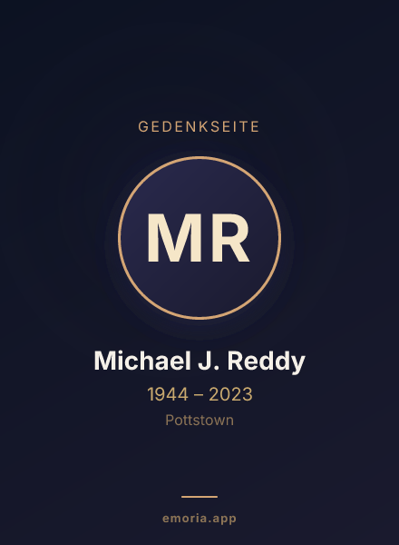 Gedenkportrait von Michael J. Reddy