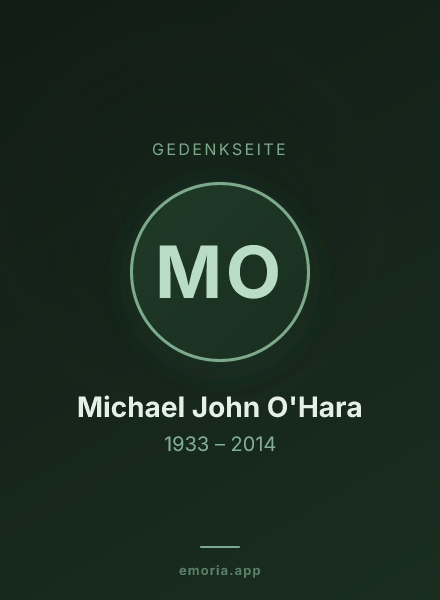 Gedenkportrait von Michael John O'Hara