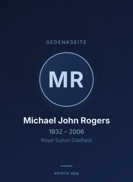 Gedenkportrait von Michael John Rogers