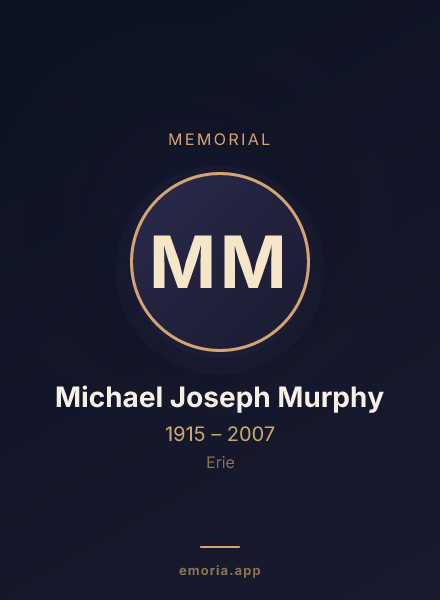 Memorial portrait of Michael Joseph Murphy