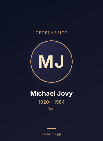 Gedenkportrait von Michael Jovy