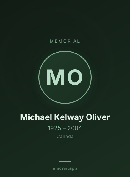 Memorial portrait of Michael Kelway Oliver