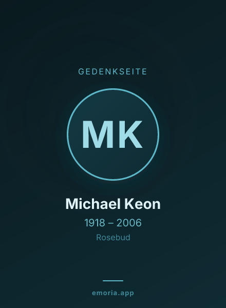 Gedenkportrait von Michael Keon