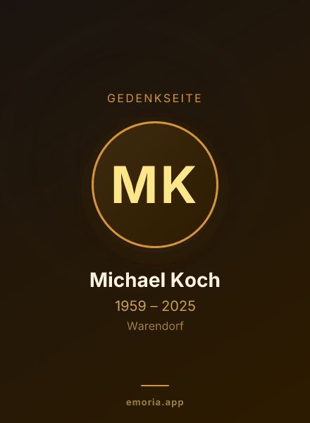 Gedenkportrait von Michael Koch