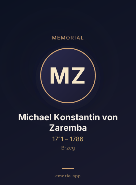 Memorial portrait of Michael Konstantin von Zaremba