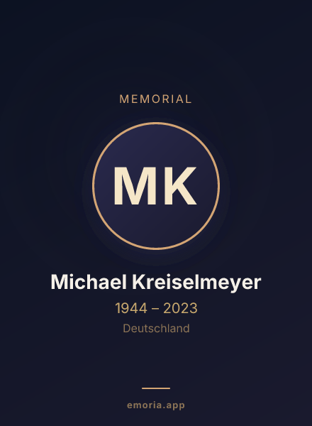 Memorial portrait of Michael Kreiselmeyer