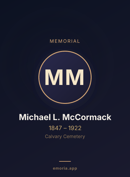 Memorial portrait of Michael L. McCormack