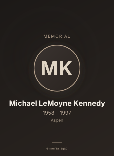 Memorial portrait of Michael LeMoyne Kennedy